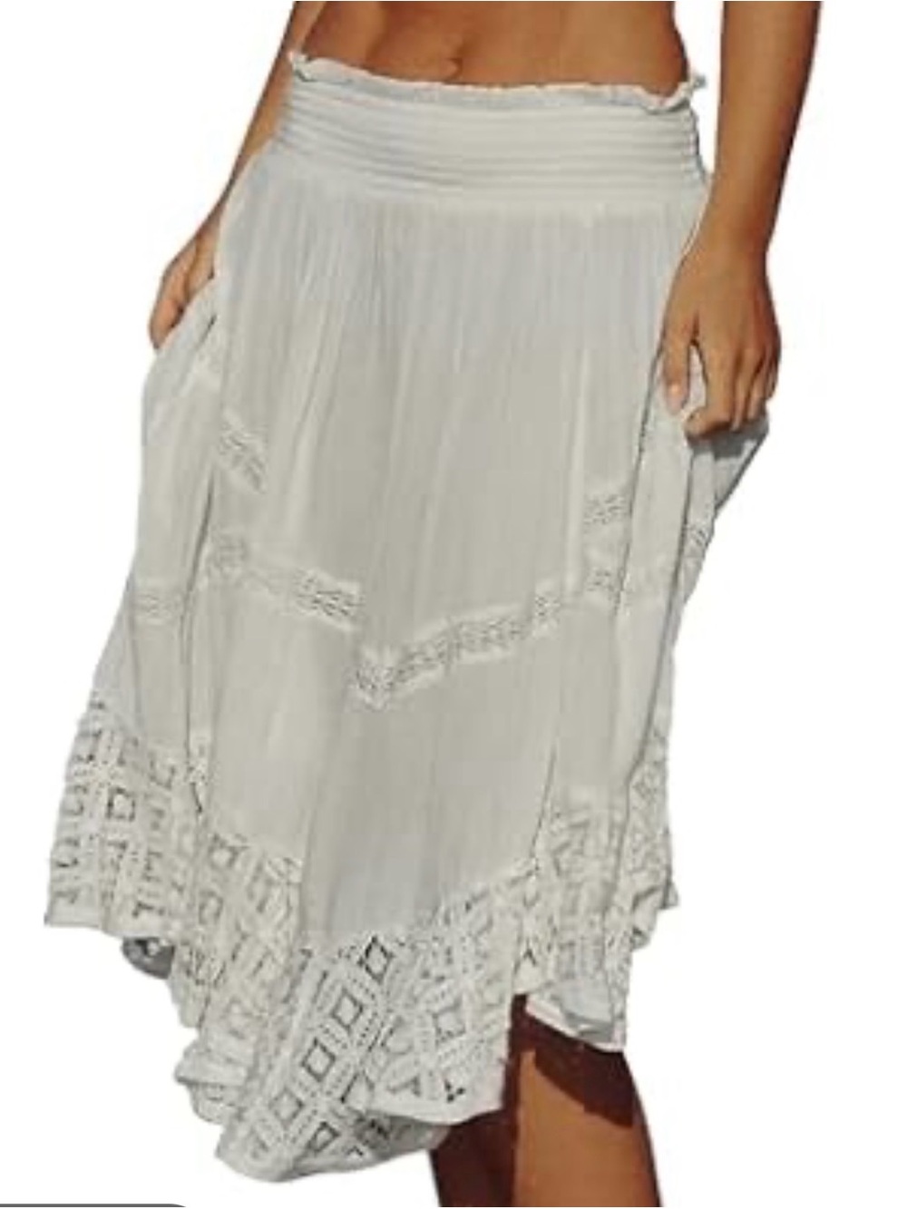 Vintage!! Cotton Embroidered Anglaise Stevie Nicks Boho Skirts of your dreams!!
